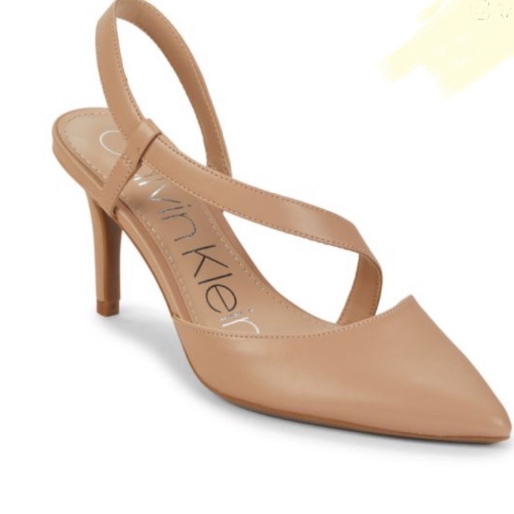 Calvin Klein Women's Beige Slingback Heels